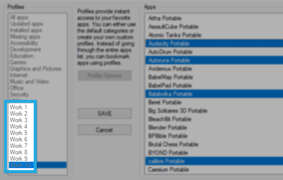 Portable Software Updater - Profiles