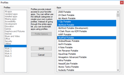 Portable Software Updater - Edit Profiles